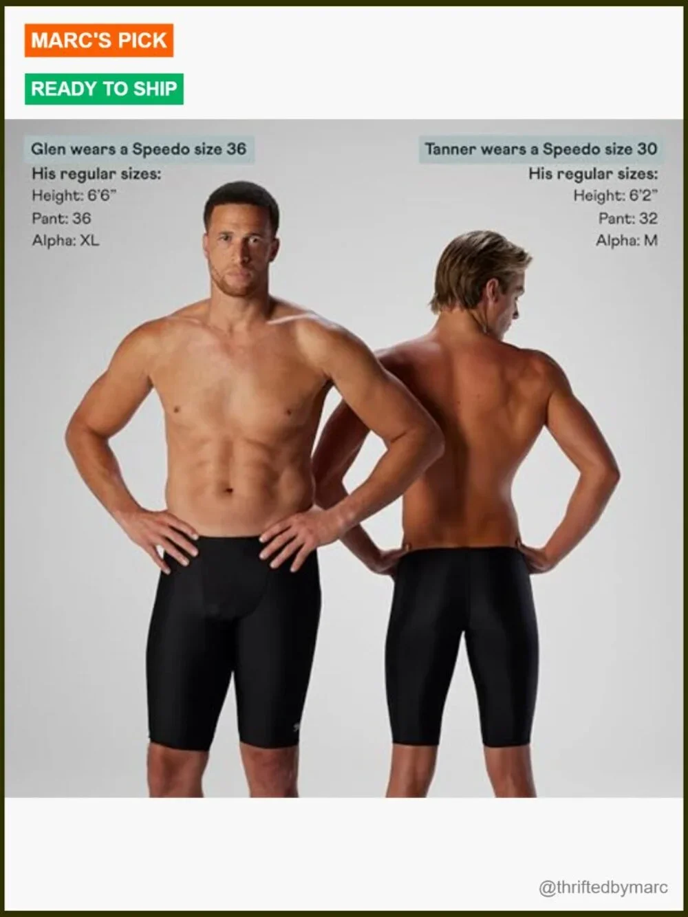 Men's ProLT Solid Jammer Swim Bottom - Mid Rise, Pull On, High Compression